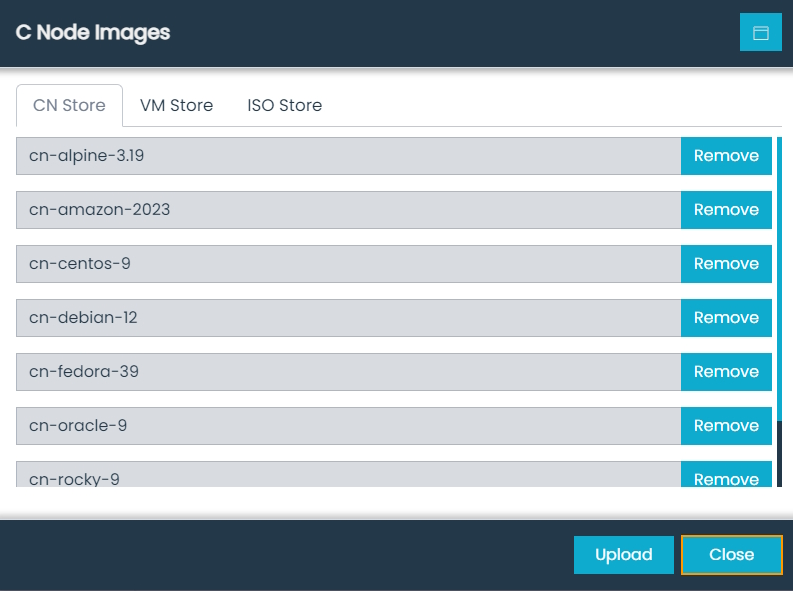 Detach Block Storage Dialog