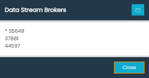 Data Stream Brokers Dialog
