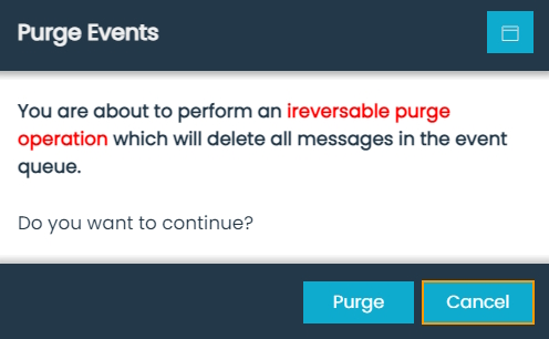 Purge Events Dialog