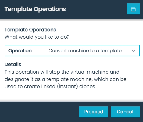 Template Operations Dialog