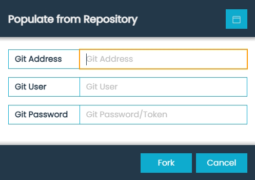 Populate from Repository Dialog