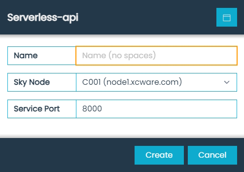 Serverless-api Dialog