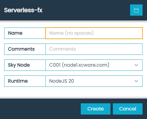 Serverless-fx Dialog