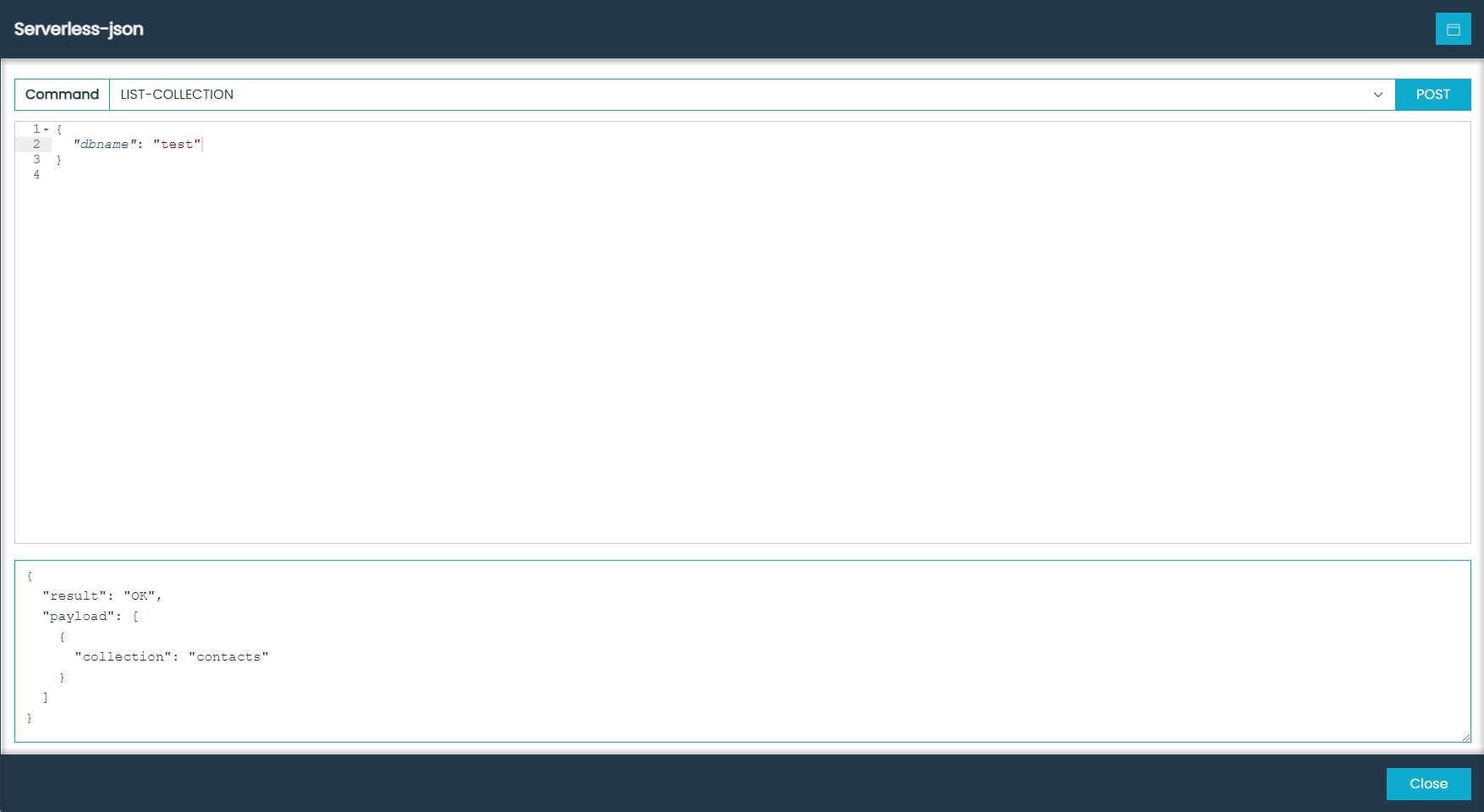 Serverless-json Window