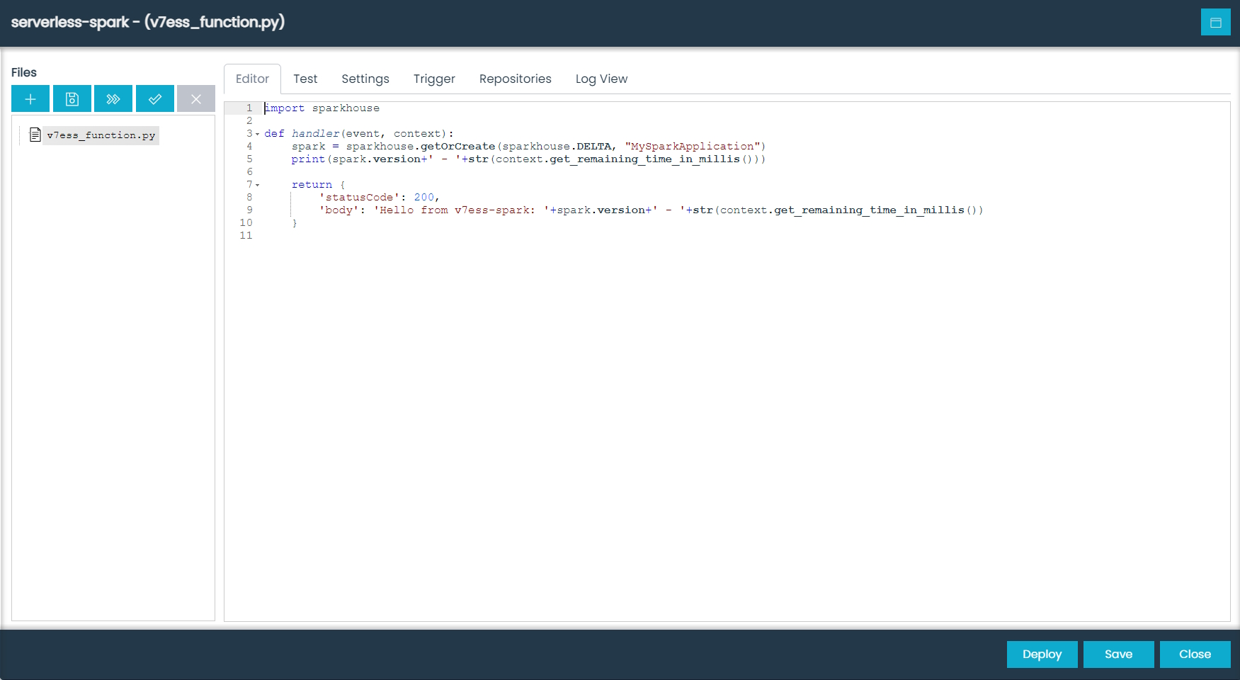 Serverless-spark Window